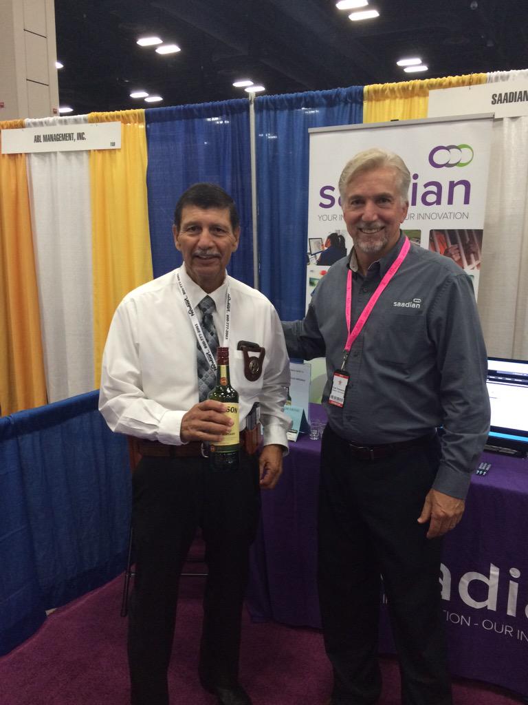 SaadianUS's tweet photo. Congratulations to Sheriff Aleman (Calhoun County) for winning our raffle at the Texas Sheriffs' Conference. Cheers! http://t.co/BspdrTz9ie