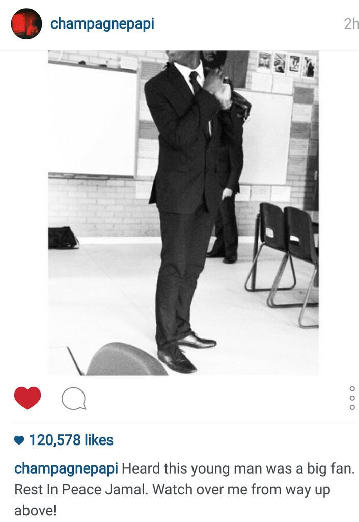 JayImperial_'s tweet photo. You just gotta love Drake #DrakeForJamal http://t.co/PSCcUI5Cck