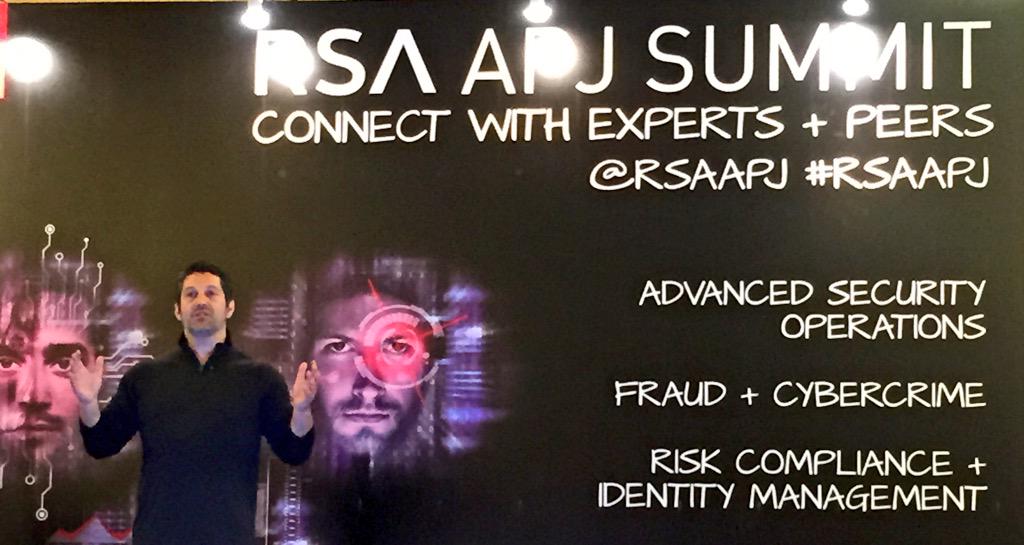 fightingidfraud's tweet photo. @RSAAPJ Summit kicks off with @ayoran sharing how @RSAsecurity plans to tackle the threats facing a digital world http://t.co/w2iZKPL2Ng