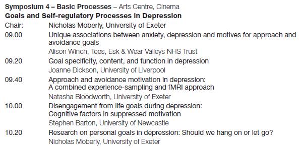 nickmoberly's tweet photo. Thanks Alison, Natasha, Stephen & Jo! Superb symposium on goals and self-regulatory processes in depression #BABCP15 http://t.co/Tukc2lgtCt