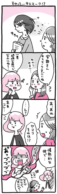 プレイバック☆『しくじりヤマコ』 
第29話「それって…キスマーク!?」
この前友人がデコにこの跡付けてましたw
#4コマ 