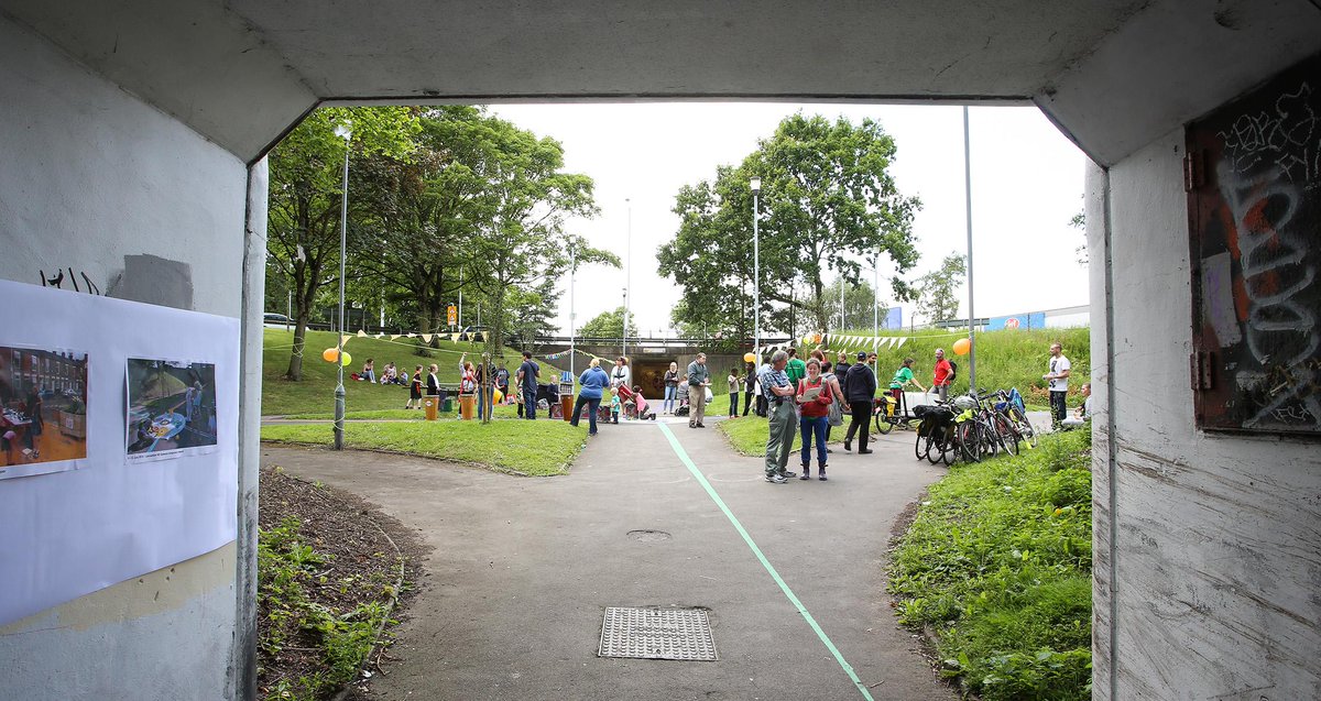 Such a good end of #pocketplaces project in Lancashire Hill Subways #stockport @SKCentralVoice @BrettWalt @sustrans