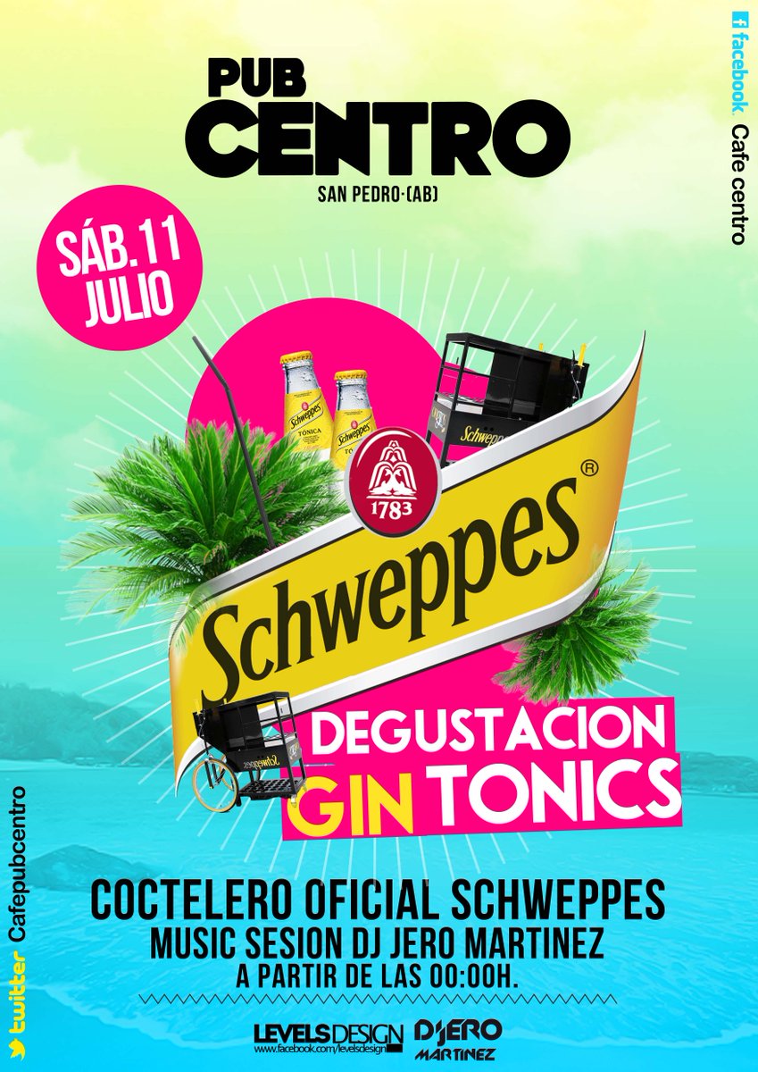 Aquí os dejamos el cartel para <a href="/cafepubcentro/">pub CENTRO</a> con su fiesta oficial Schweppes del pasado sábado !!