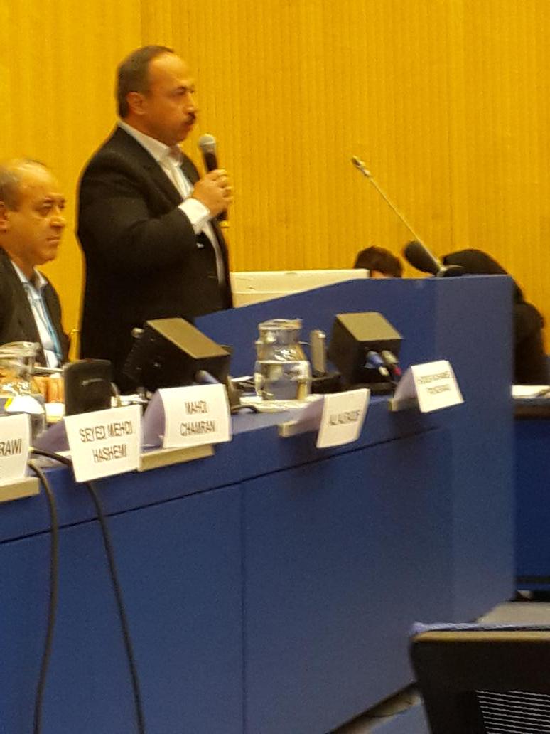 WIAC president Mr Masoud Nosrati is delevering a speech in CPI conference opening panel now.