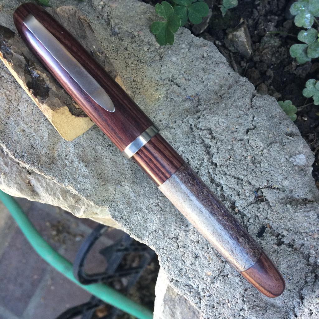 Kingwood, titanium and Caribou #fountainpen