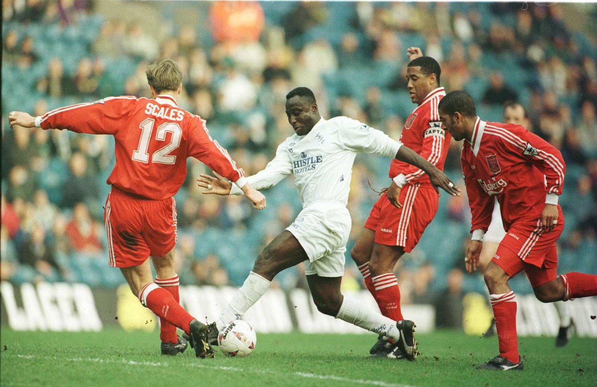 SkySports's tweet photo. Tony Yeboah... Does he need any words? Watch his spectacular goals and many more #PLmoments: http://t.co/iGAQwK1B0E http://t.co/xnwoJiQy5D