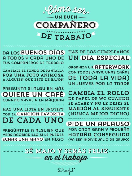 JoseMaGarciaSua's tweet photo. Cómo ser un buen compañero de trabajo. #empleo http://t.co/XB4ULcAfXA
