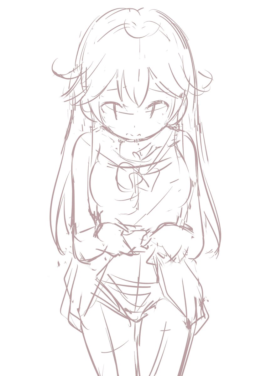 ■15RTでメイキング
①ラフります。
②さらにラフり、背景もラフります。
③やっぱり背景は描けないので消して、人物を線画にします。
④塗ります。
#絵を描く人向けRTされたら晒すったー
http://t.co/pEa6FpYqug 