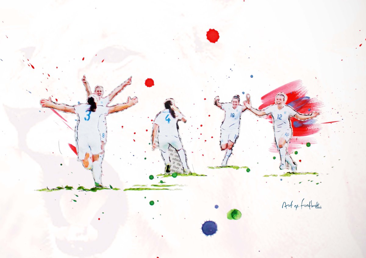 Womeninsport_uk's tweet image. You can see some of the #Lionesses in action on Sat &amp;amp; we love @Art_of_Football's #FIFAWWC 'Pride' design t-shirt...