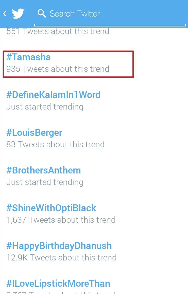 deepikaddicts's tweet photo. [PIC] #Tamasha is currently trending in India! RT if you LOVED the still featuring @deepikapadukone &amp; Ranbir Kapoor! http://t.co/uGwClA80qx