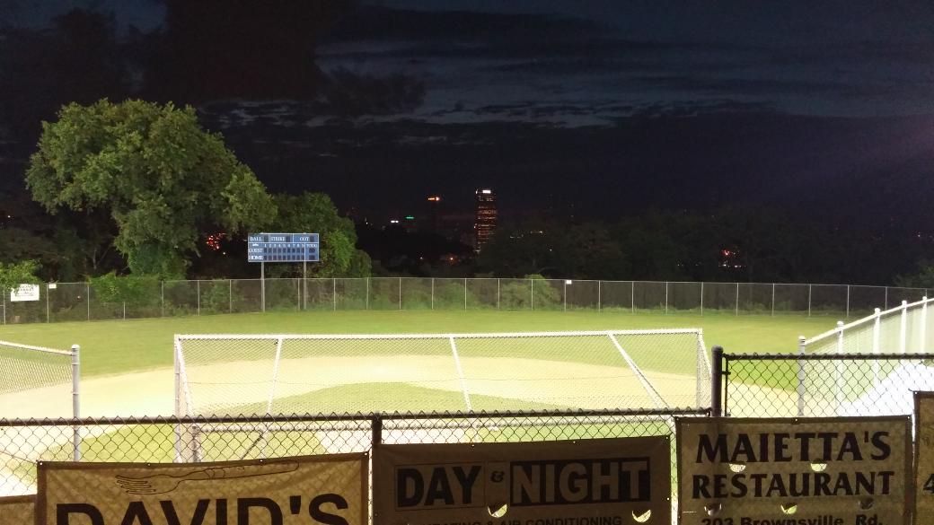 CouldItBe_Mikey's tweet photo. #PittPT w/ another friendly game of kickball as stress relief. Involving kids from the community as well. Great time http://t.co/0zDmHOLxzl