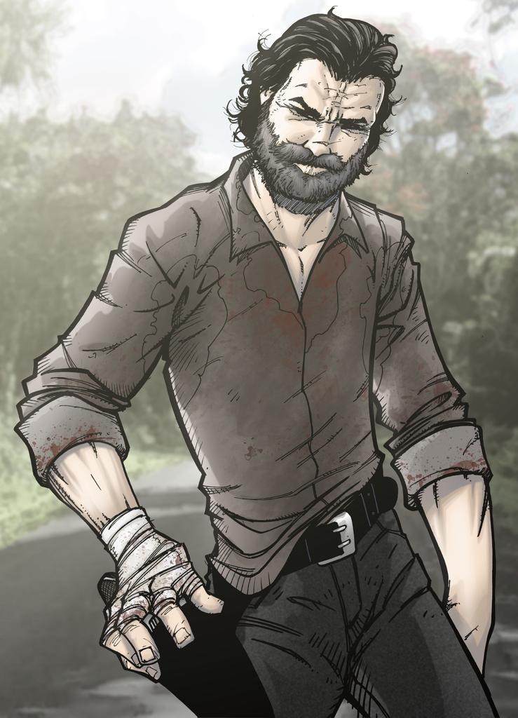 artofvictormed's tweet photo. Rick Grimes  is an amazing character. @WalkingDead_AMC  @ImageComics  @wacom  #comicbookartist #wacom #photoshop #art http://t.co/UilMuToxsH