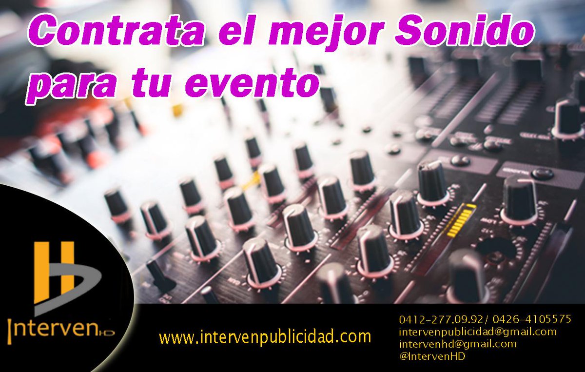 IntervenHD's tweet image. Sólo con nosotros tendrás el mejor servicio de Sonido para tu evento