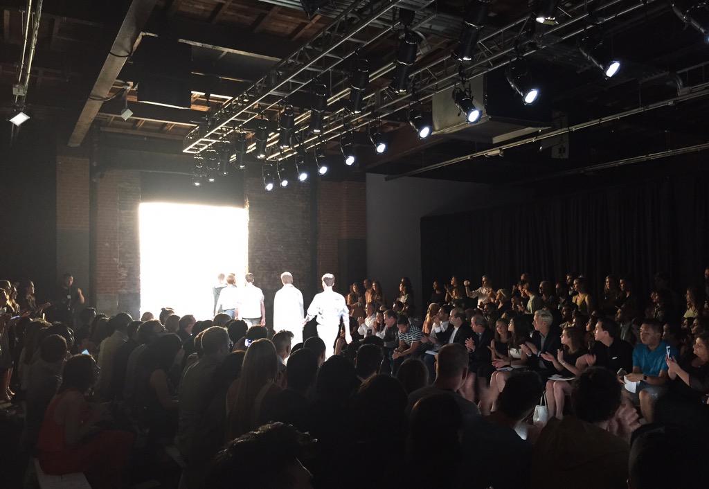 JonRAagaard's tweet photo. @billy_reid's post-show hello and encore #nyfw #nyfwm #billyreid http://t.co/Ev4uSlcU0j