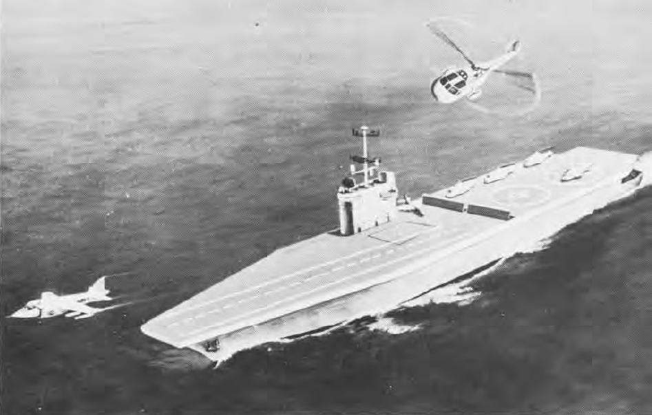 sisakuheiki's tweet photo. 制海艦(アメリカ)
WW2時代の空母の退役に備え計画された軽空母。ちっちゃくて安上がりな代わりに垂直離陸機とヘリしか運用できない。カタパルトは･･･要りませんよね
こんな 貧弱！貧弱ゥ！な空母には予算が降りなかった。 https://t.co/Y86BCxmoHm