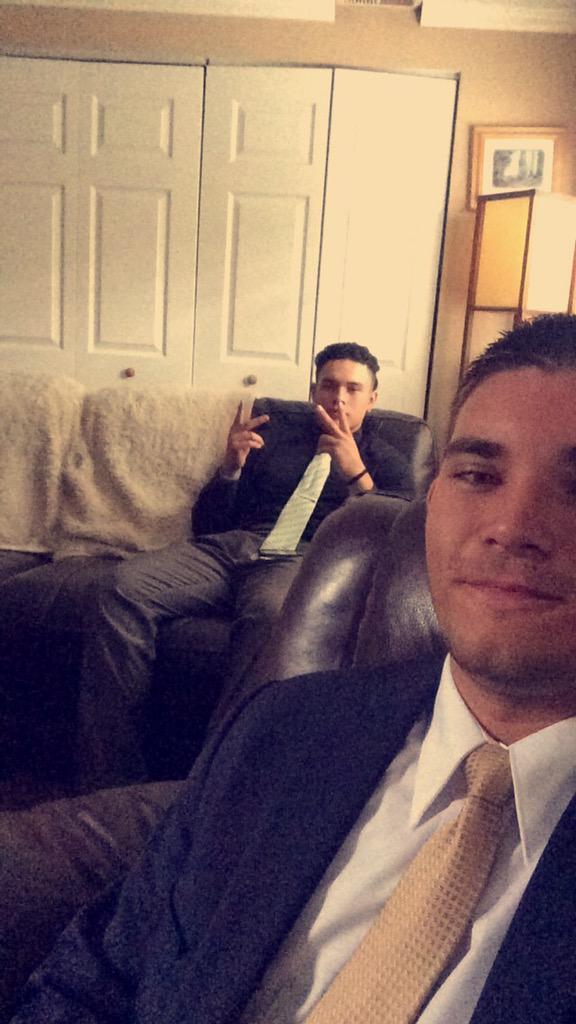 James_okc13's tweet photo. Man.. Bitter sweet. Life Long Brothers. Love you bro. @The_Rook23 http://t.co/zuz9N7WqrY