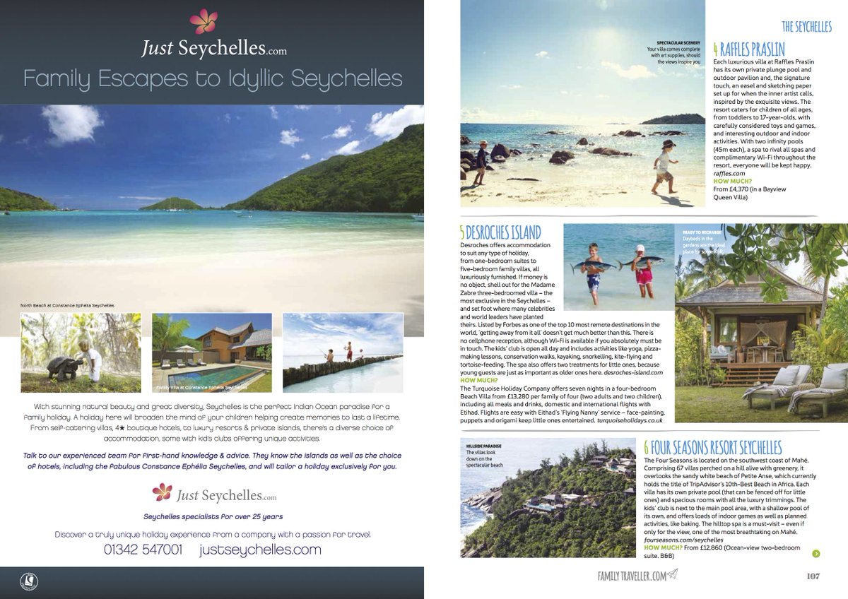My latest feature on the #Seychelles is now out in .<a href="/familytraveller/">Family Traveller</a> 
> wp.me/P5M4xt-c #familytravel #travel