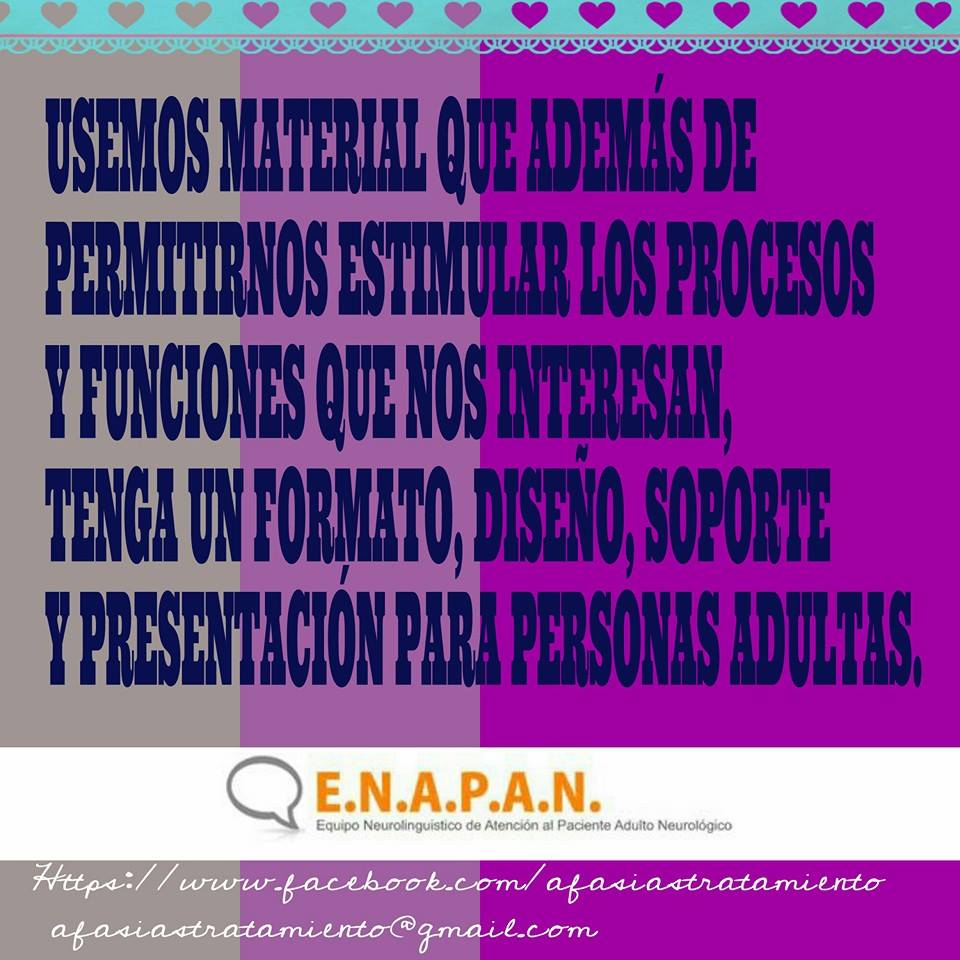 ENAPAN_'s tweet image. Trabajás con pacientes adultos? #Afasia #Disartria