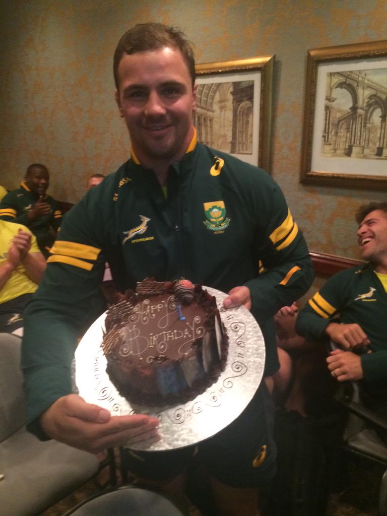 A very happy 29th birthday to Heinrich Brussow, celebrating with the Boks in Joburg. 