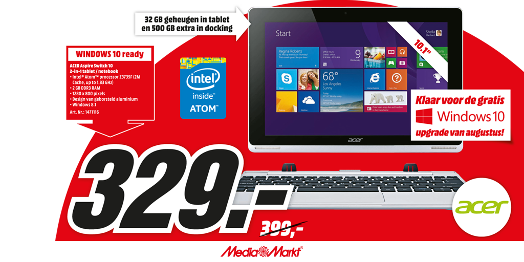 Zilver Rechtsaf acuut MediaMarkt BE nl on Twitter: "#Solden #MediaMarkt - Ontdek deze Acer-tablet  aan €329! http://t.co/CqP37ARmEe http://t.co/BIGdQ3C3UG" / Twitter