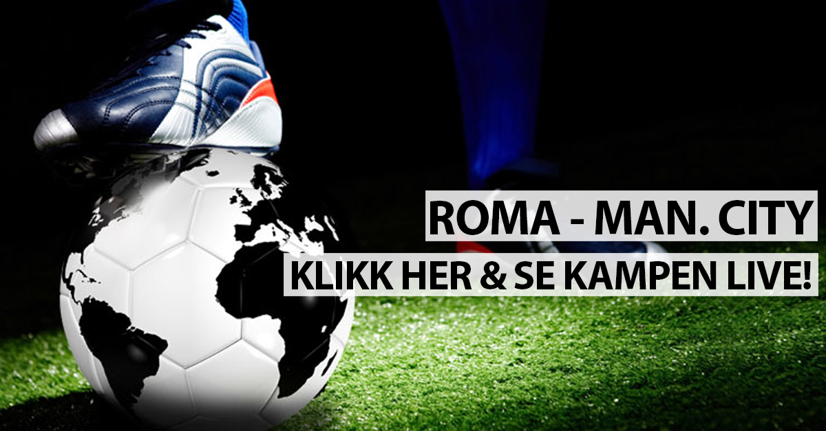 Eksperttips's tweet photo. I dag kan du se Roma - Manchester City på live stream fra klokka 11:45! Mer info: http://t.co/IpgGZujjAI http://t.co/Z6A0B4FdEl
