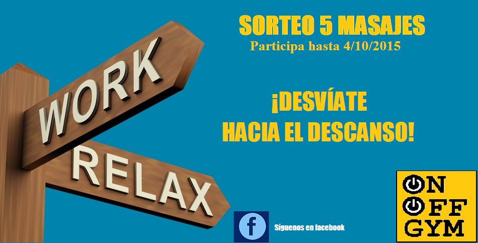 Apúntate a nuestro sorteo!!! Pasarás un día más relajado! En nuestros centros @onoffbadalona @onoffPDelgada @onoffBCN