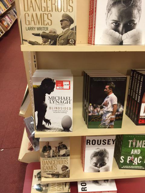 LynaghMichael's tweet photo. #Blindsided is on the shelves in Sydney. @HarperCollins @MarkEglinton http://t.co/u8k3oLYPMX