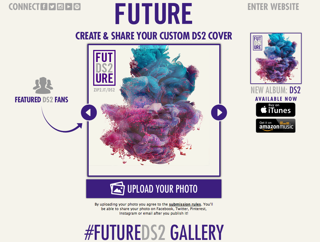 SonyMusicSpain's tweet photo. Crea tu propia portada de #DS2 de @1future y compártela con tus amigos! http://t.co/vNNPFaBrRS #FutureDS2 http://t.co/0wKLxuxDas