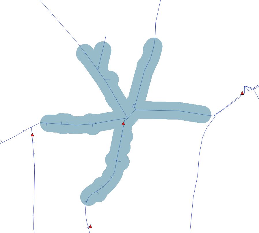 vpicavet's tweet photo. Working on nice #PostgreSQL / #PostGIS query: hydrant impact zone.With #KNNSearch #RecursiveCTE #NetworkAnalysis #GIS http://t.co/NTuHqOJGtG