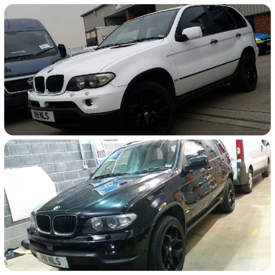 CustomSkinsUK's tweet photo. @BMW X5 colour change vinyl wrap from Black to gloss white #wrapped #X5 http://t.co/T0CvgK08jV