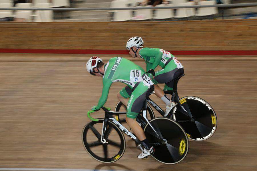Sean_6466's tweet photo. Cool photo of @MarkDowney03  and I at euros #madison #ireland #eurotrack15 http://t.co/nsd8816IqW