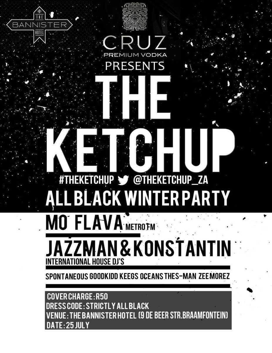 TheBlvr_za's tweet photo. "@LeeRareTour: R50 gets you in. Its a real #TurnUp #AllBLACKWINTERPARTY #TheKetchup25july @LoogheeTheBlvr 💃💃💃💃💃 http://t.co/q84chhgYdt"
