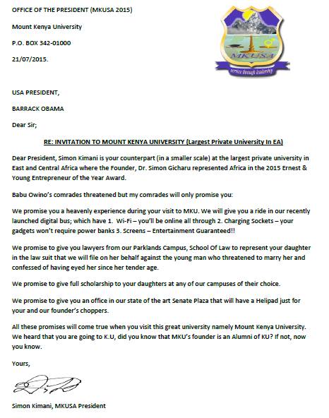 Forget BABU OWINO’s letter to OBAMA, this one from Mount Kenya University will kill you kenyan-post.com/2015/07/forget… 
.
.
.