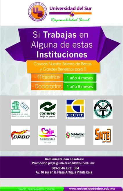 USPlayaCarmen's tweet photo. ¿Ya conoces las Instituciones con las que tenemos convenio? ¡Aprovecha los beneficios e inscríbete! #USplaya http://t.co/y0lBqiRBx7