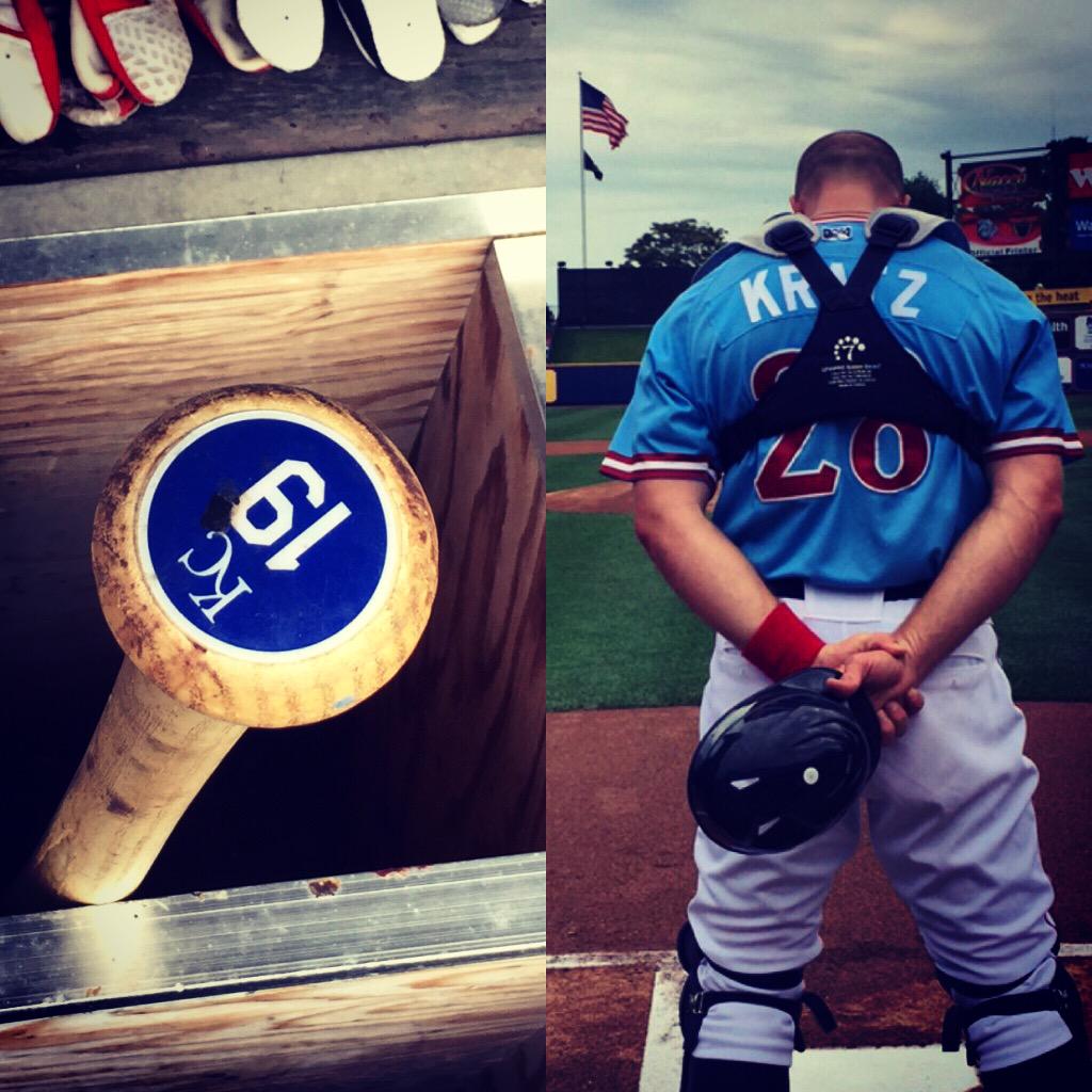IronPigs's tweet photo. .@ErikKratz31 doubles off the right-center wall in his first AB back in a Pigs uniform!!! #TurkeyBacon http://t.co/WSijUV7md7