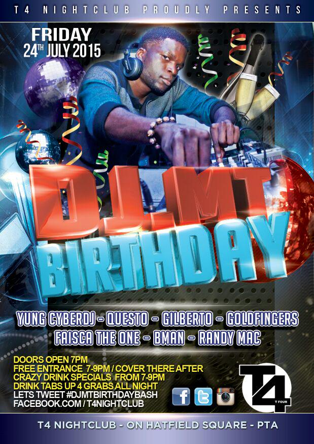 DjMT_RSA's tweet photo. @yungcyberdj @djquesto @DjFaiscaTheOne @GOLDFiNGERS_RSA @bman_dj @Randy_MacL @t4nightclub 
#DjMTbirthdaybash http://t.co/n8FOJq5njR