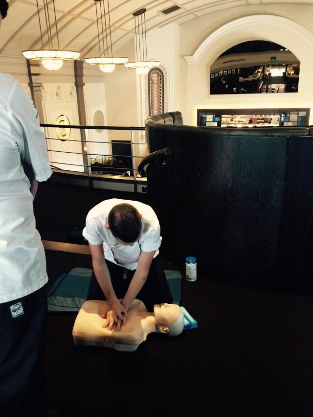 Bensfirstaid's tweet image. Well done to the staff .@TheDaffodil today on their emergency first aid at work course #LearnTheBasics
