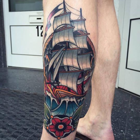 131 Likes, 6 Comments - RAB (@rabtattoo) on Instagram: “Boat” | Ship tattoo,  Flash tattoo designs, Unique tattoos