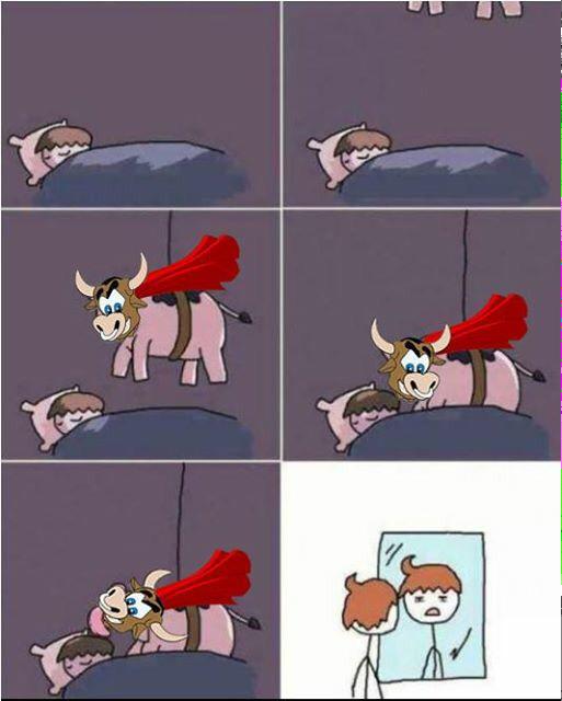 TheSuperbull1's tweet photo. The true story of the morning hair http://t.co/EQC3pGnYo1
