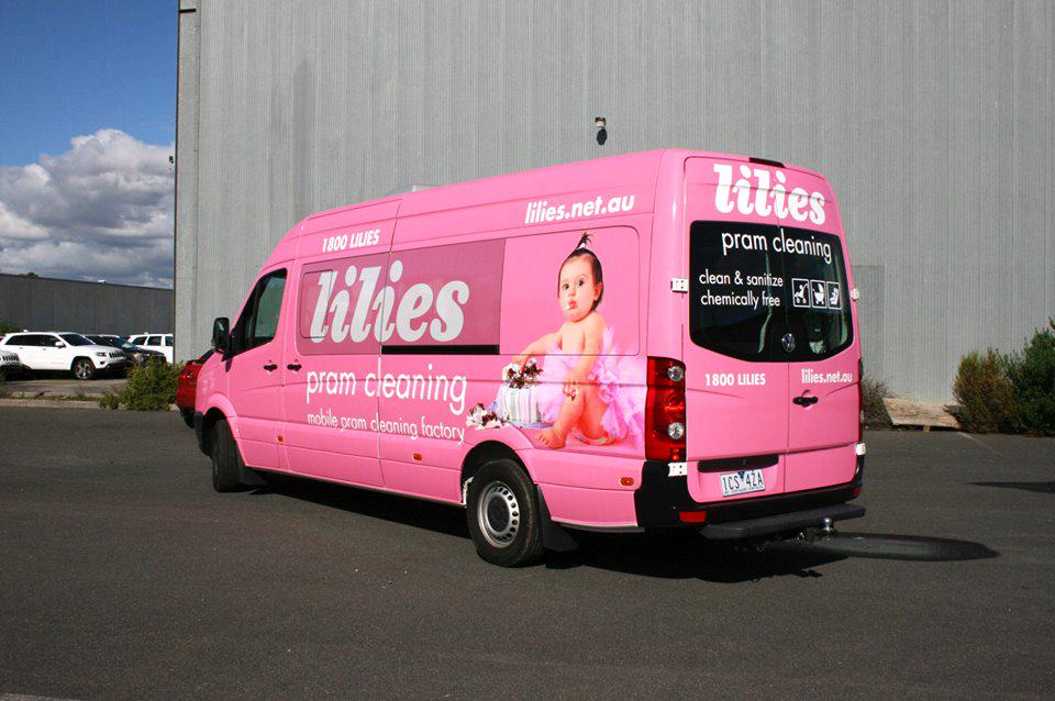 Volkswagen Crafter van we wrapped for Lilies with <a href="/ADGraphics_NA/">Avery Dennison GS NA</a> material printed on our <a href="/RolandDGA/">Roland DGA</a> Versacamm