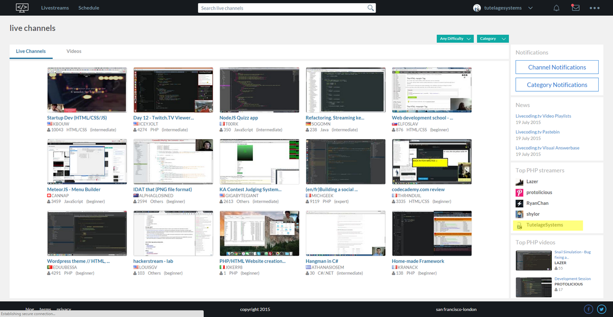 MickeyMcMullen's tweet image. One of the top streamers @tutelagesystems @livecodingtv Feels awesome