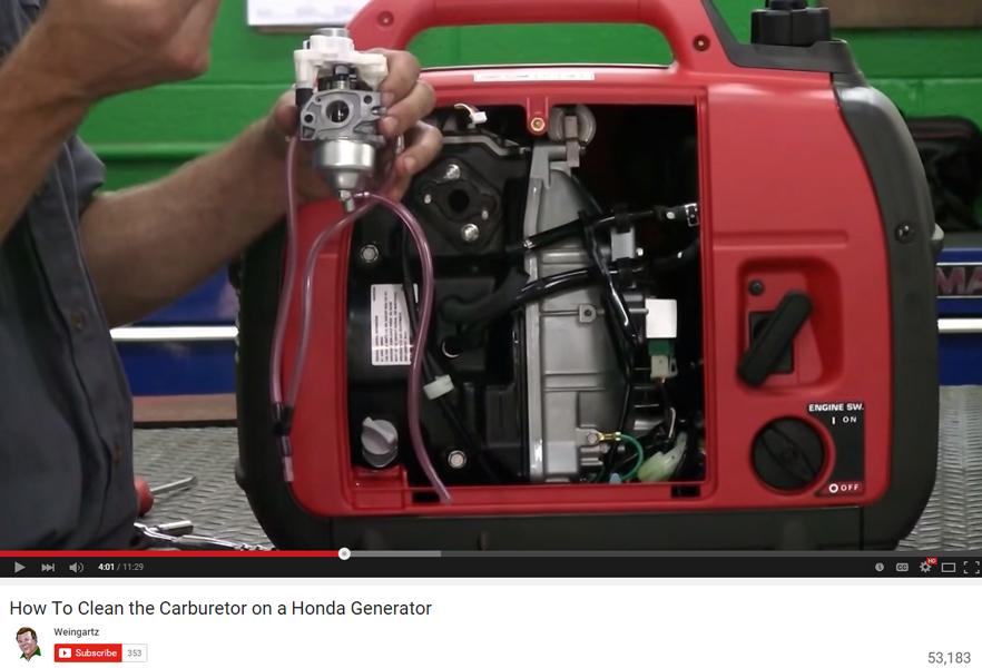 Weingartz's tweet photo. How to Clean the Carburetor on a Honda #Generator [Step-by-Step VIDEO]: http://t.co/1bayyo2GDN #WeingartzTips http://t.co/icCIMkvzH3
