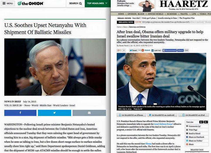 jvplive's tweet photo. Where satire meets truth: Did The Onion just predict a real Israeli headline? | @Haaretzcom | http://t.co/UC9ISqY0Pd http://t.co/9Xq3LbpYi2