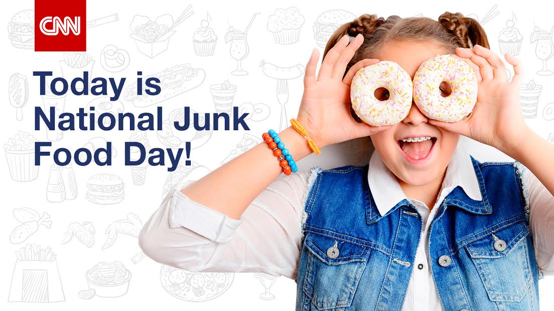 CNN's tweet photo. What's your favorite junk food? Here are 9 bizarre snacks to try for #NationalJunkFoodDay: http://t.co/P5jRVmnbyK http://t.co/e36aJkpD3G