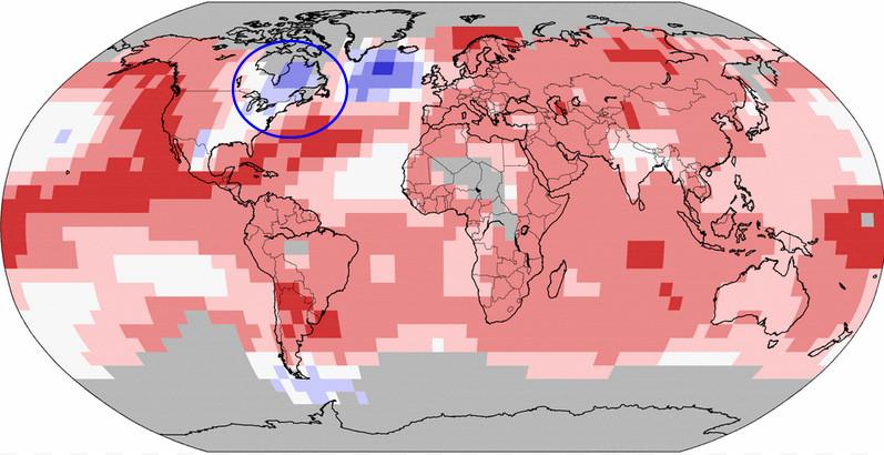 meteomedia's tweet photo. Record de #chaleur dans le monde, sauf au #Québec! (image : NOAA)  http://t.co/0MYftaHVGO http://t.co/TAlRpdG2Oj