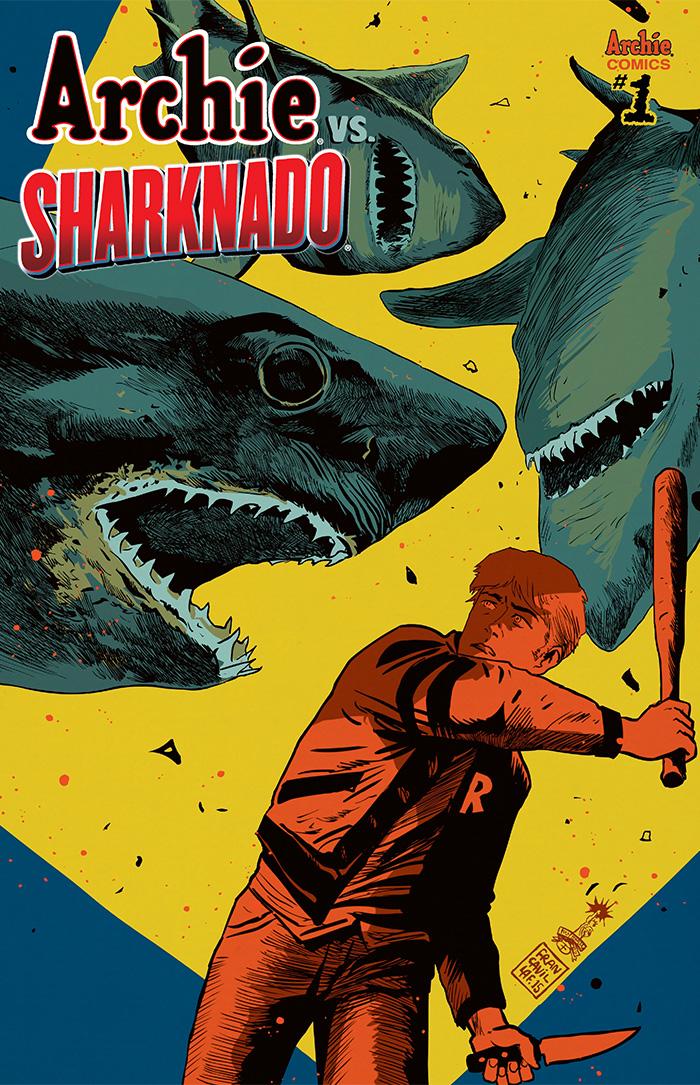 ArchieComics's tweet photo. TOMORROW: ARCHIE VS. SHARKNADO hits comic book shops! Preview: http://t.co/6W0Mju32T0 @SharknadoSyfy @acferrante http://t.co/Po6Y2YCHg8