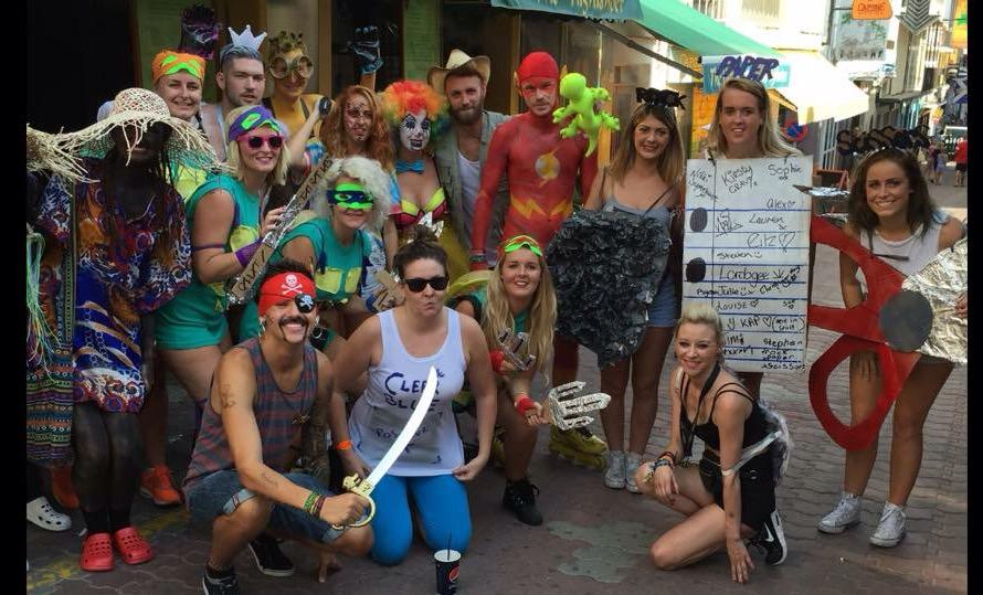 highlanderibiza's tweet photo. TeamHighlander @IbizaShitParty costumes #ibiza2015 #ibizaWorkers #ibiza #ShitPartyibiza http://t.co/i5QHMYP0AS