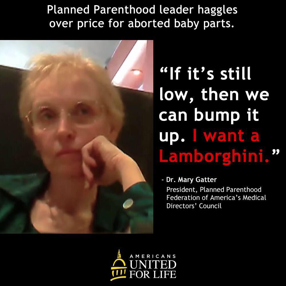 Mary Gatter of Planned Parenthood suggests 'Less Crunchy' method of selling baby parts VIDEO