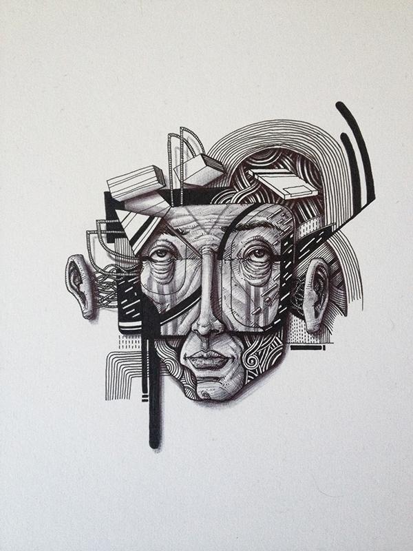 Butan_Official's tweet photo. Deconstructed face sketch | #TaggedUpTuesday artist appreciation w/ @rayaan_cassiem http://t.co/zZH3nVHMWR