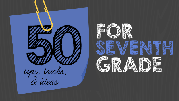 WeAreTeachers's tweet photo. 50 Tips, Tricks, and Ideas for 7th Grade http://t.co/IYtlkbQbUS #middleschool #edchat http://t.co/3ho2xZ3a8O
